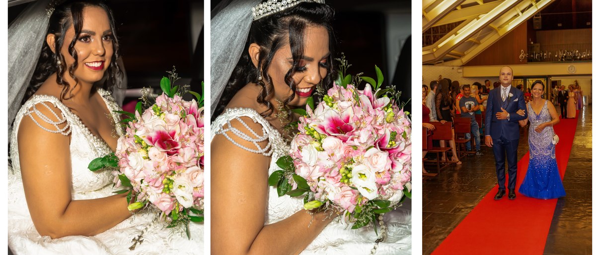 a noiva aguardando a hora de entrar