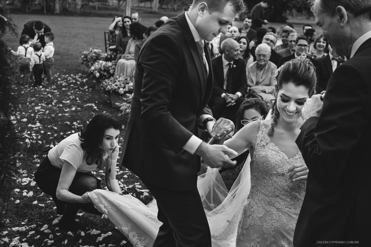 noiva na cerimonia na mansão atrium