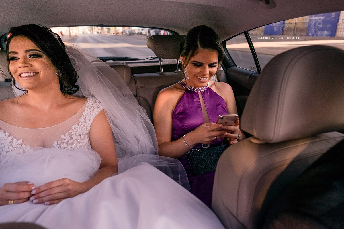 Noiva carro Brasíllia 