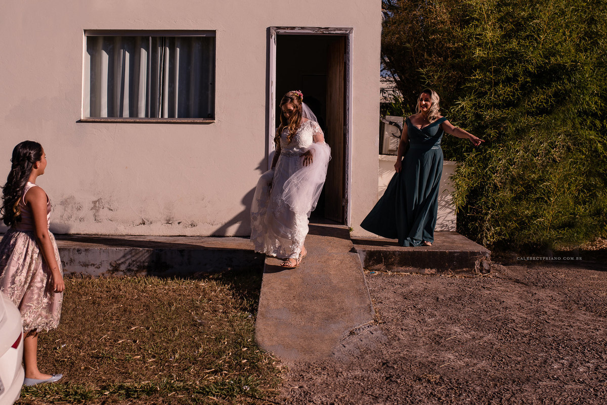 noiva andando catetinho hall 