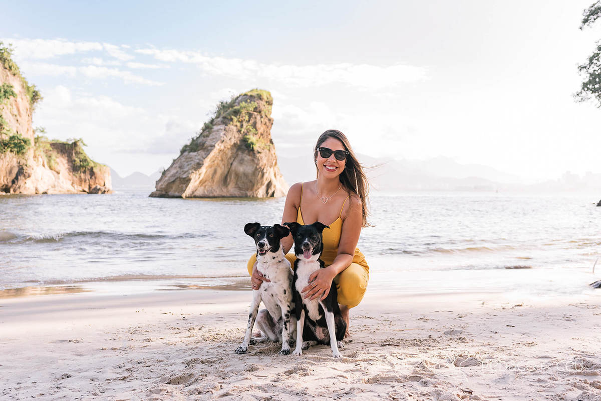 ensaio pet na praia Niterói