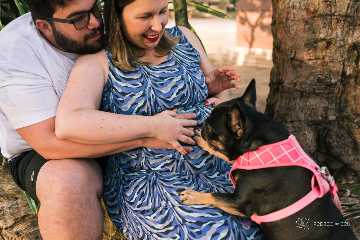 Ensaio gestante com pet Grumari Rio de Janeiro