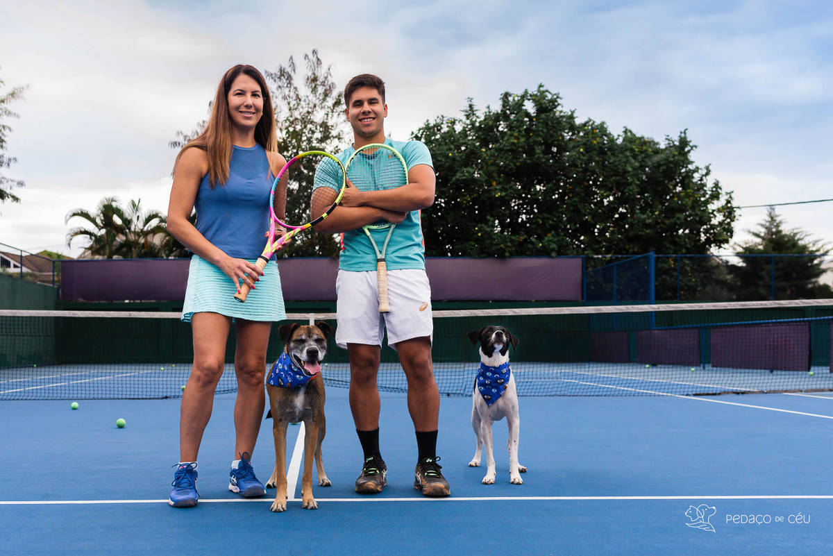 ensaio pet externo clube de tênis