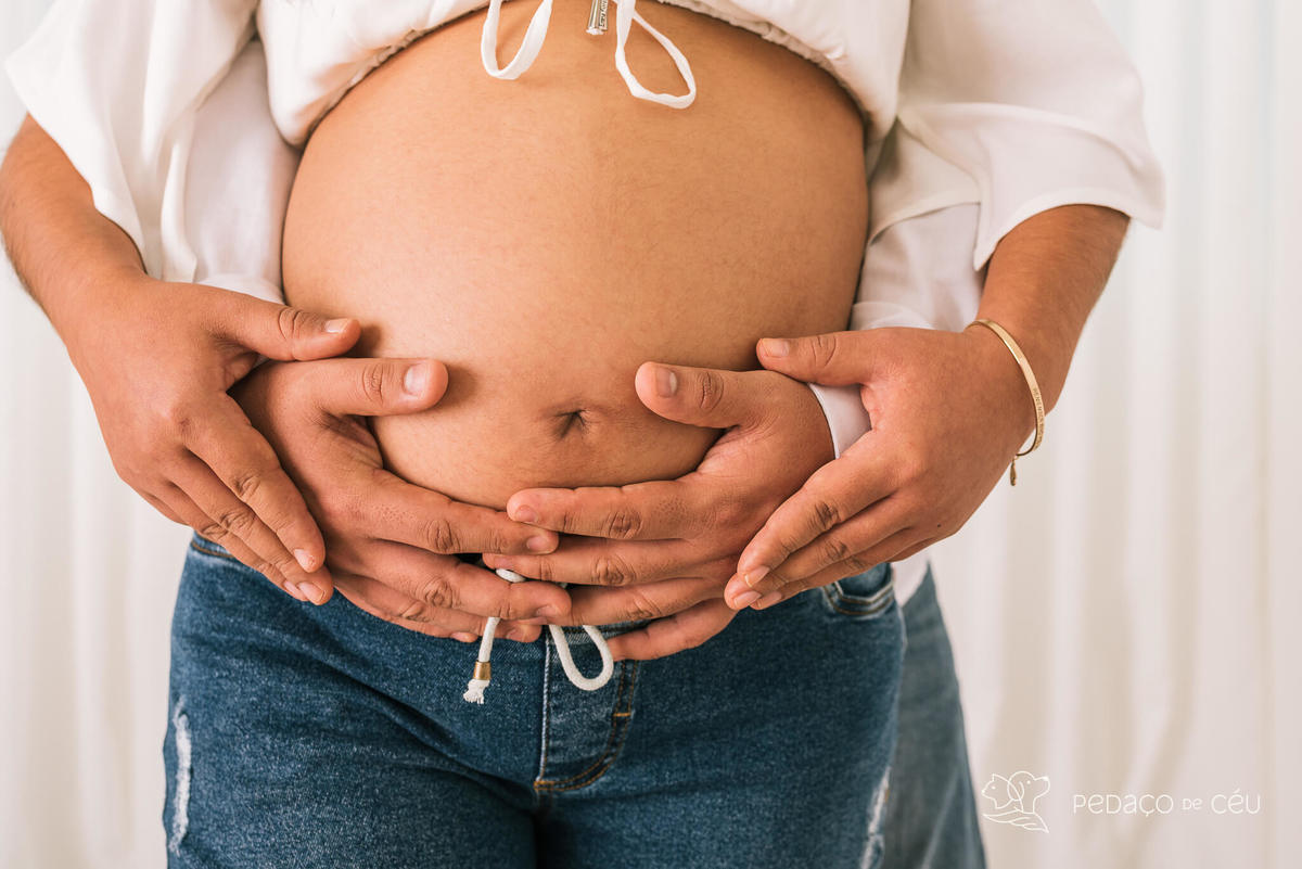 ensaio gestante com pet - Golden gestante