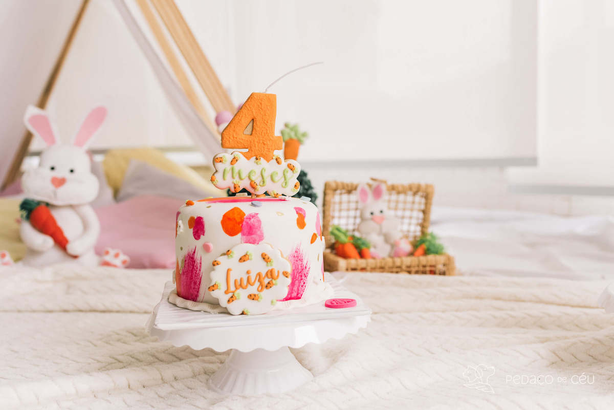 Cenário cake smash bebê páscoa