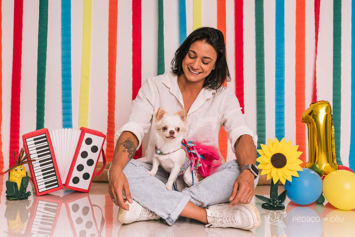 ensaio de aniversário pet chihuahua em estúdio rj