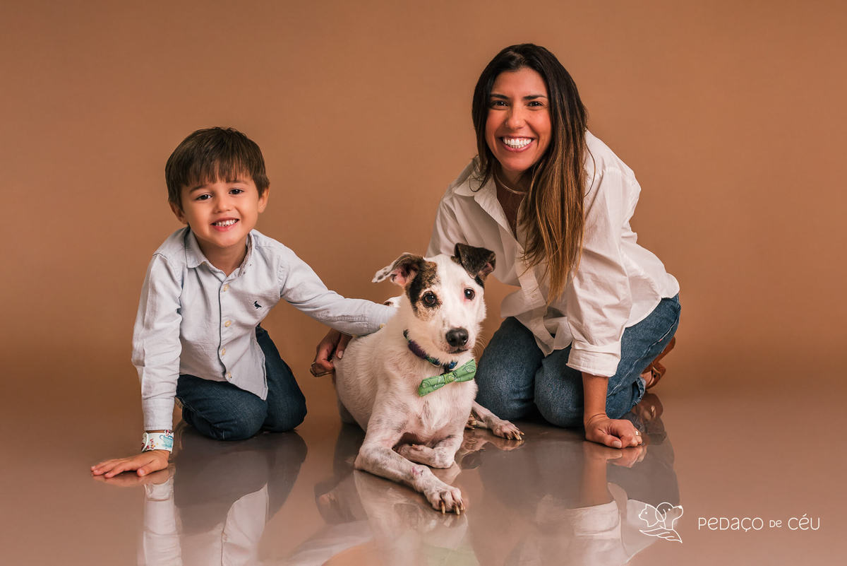 Ensaio pet srd em família com criança