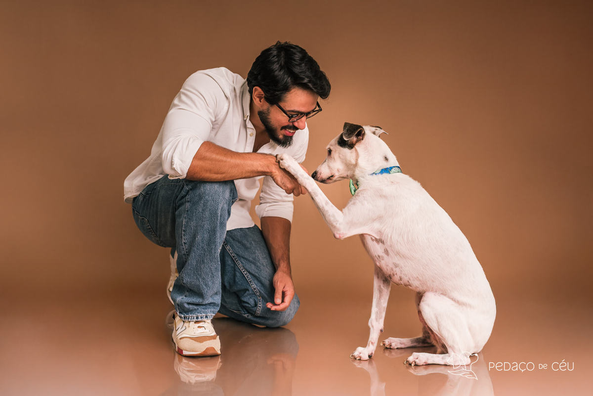 Ensaio pet srd em família pai de pet