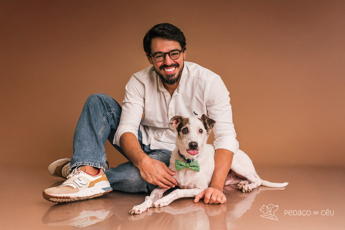 Ensaio pet srd em família pai de pet