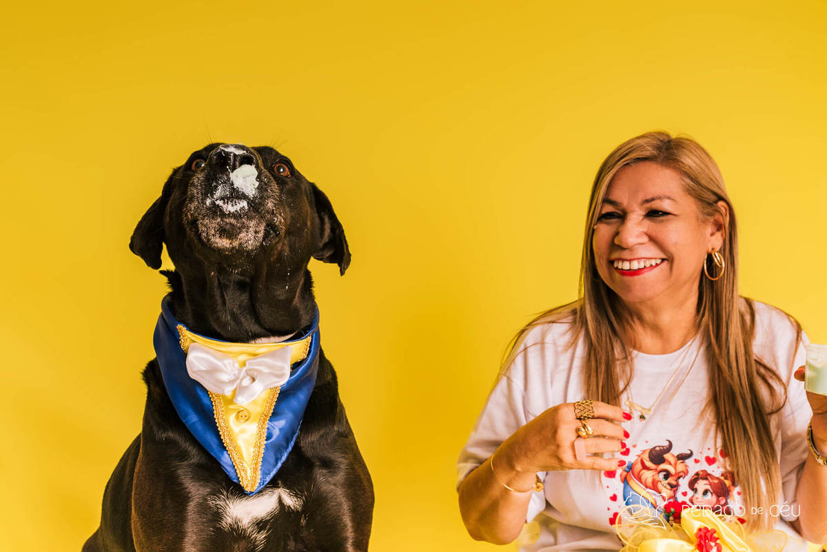 foto de aniversario de cachorro com bolo especial