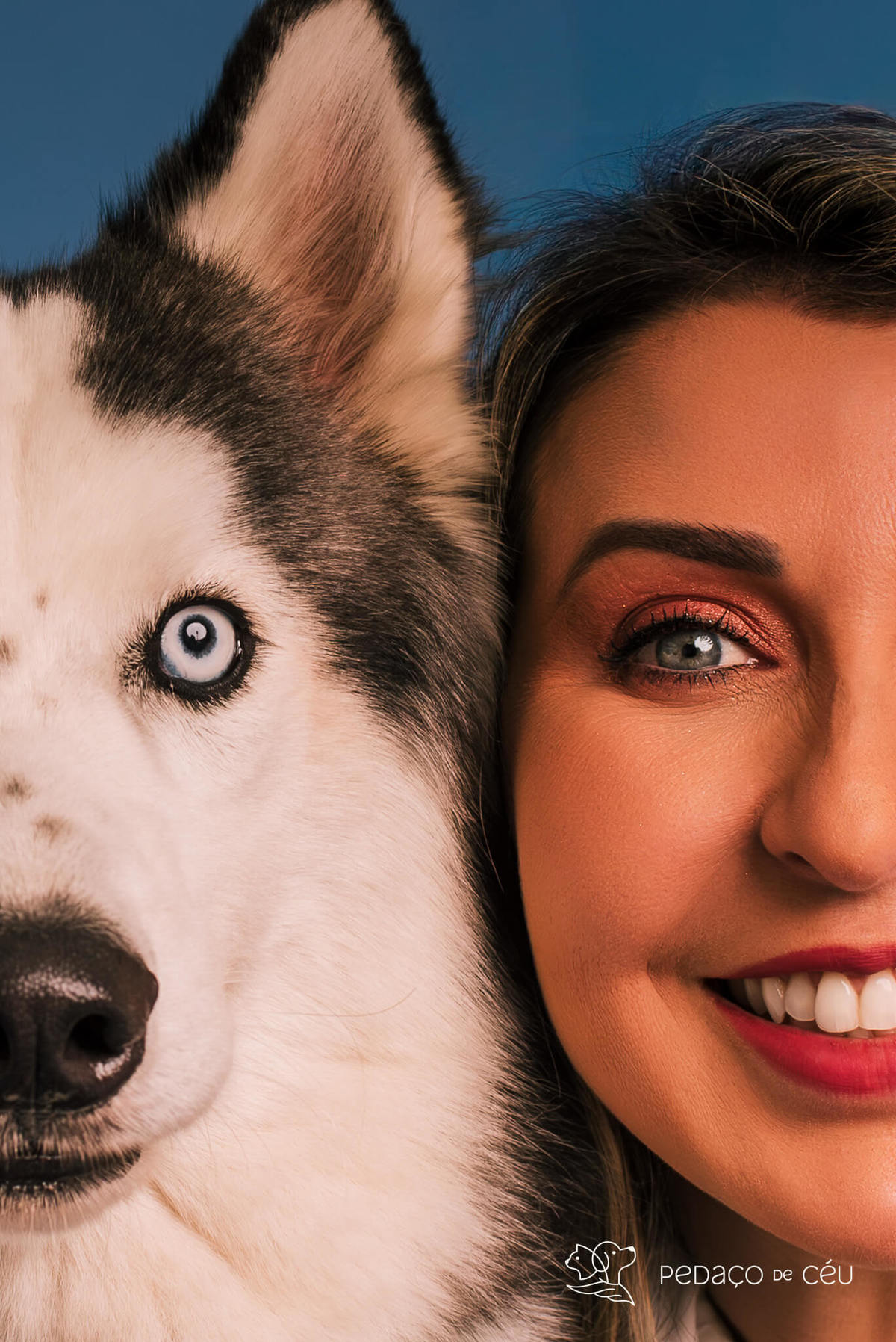 Foto de dois huskies em ensaio pet de aniversário com cenário especial montado pela tutora no RJ