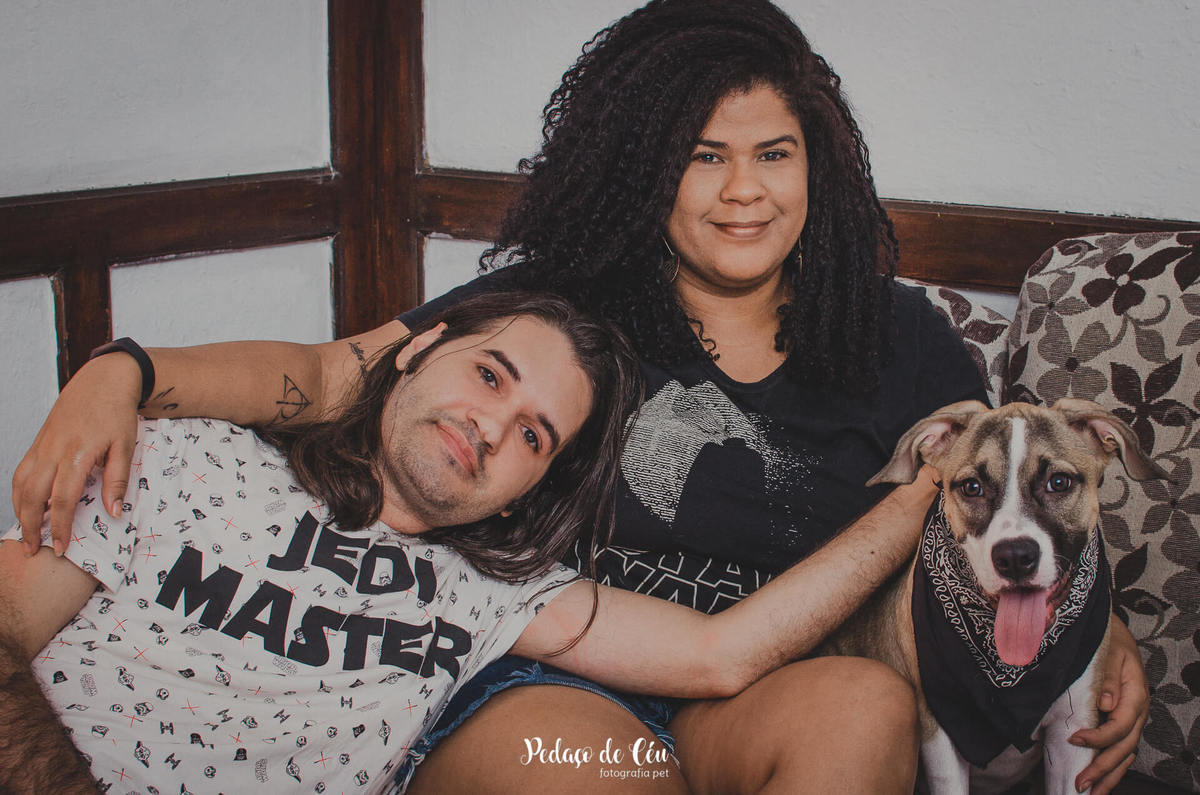 ensaio pet família em casa