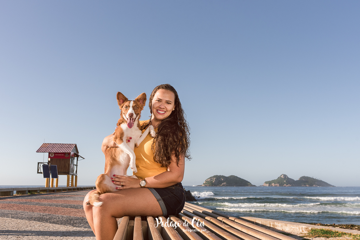 Ensaio pet no Pier da Barra com o Tico e sua tutora
