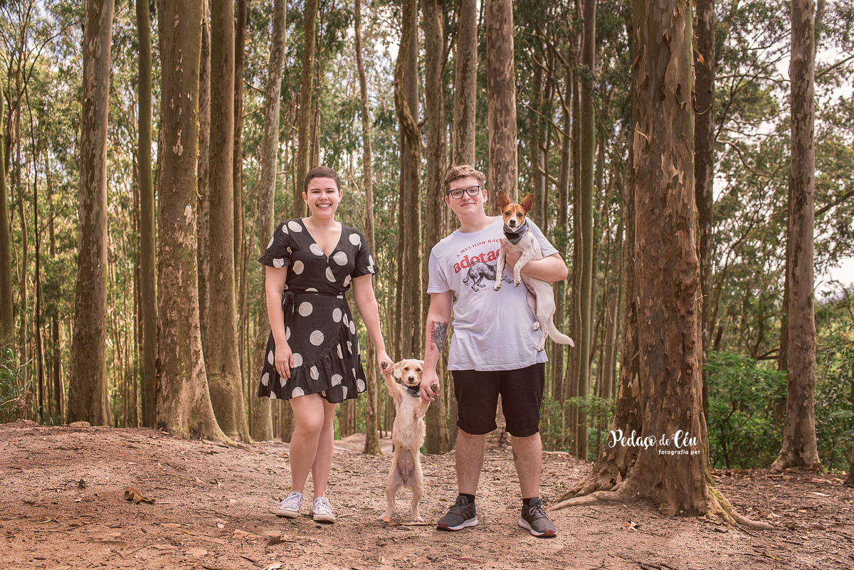 Ensaio acompanhamento pet e família
