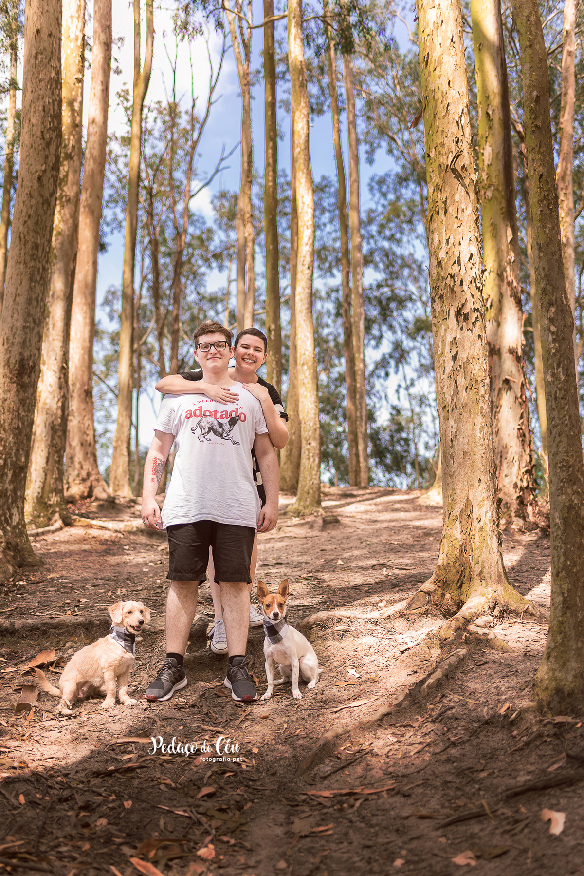 Ensaio acompanhamento pet e família