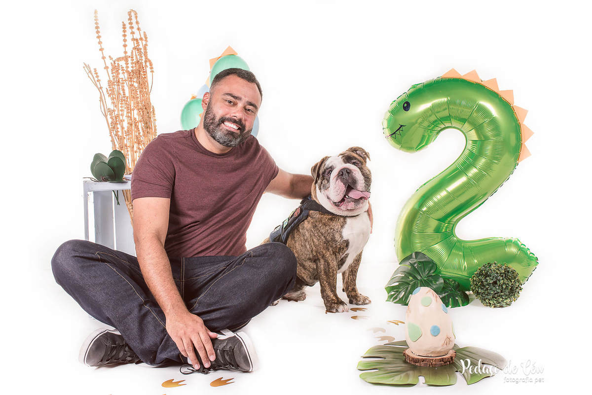 Smash the Cake pet - Ensaio pet bulldog inglês