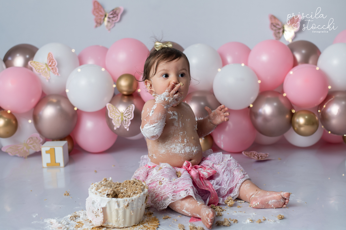 ensaio smash the cake menina estudio sp