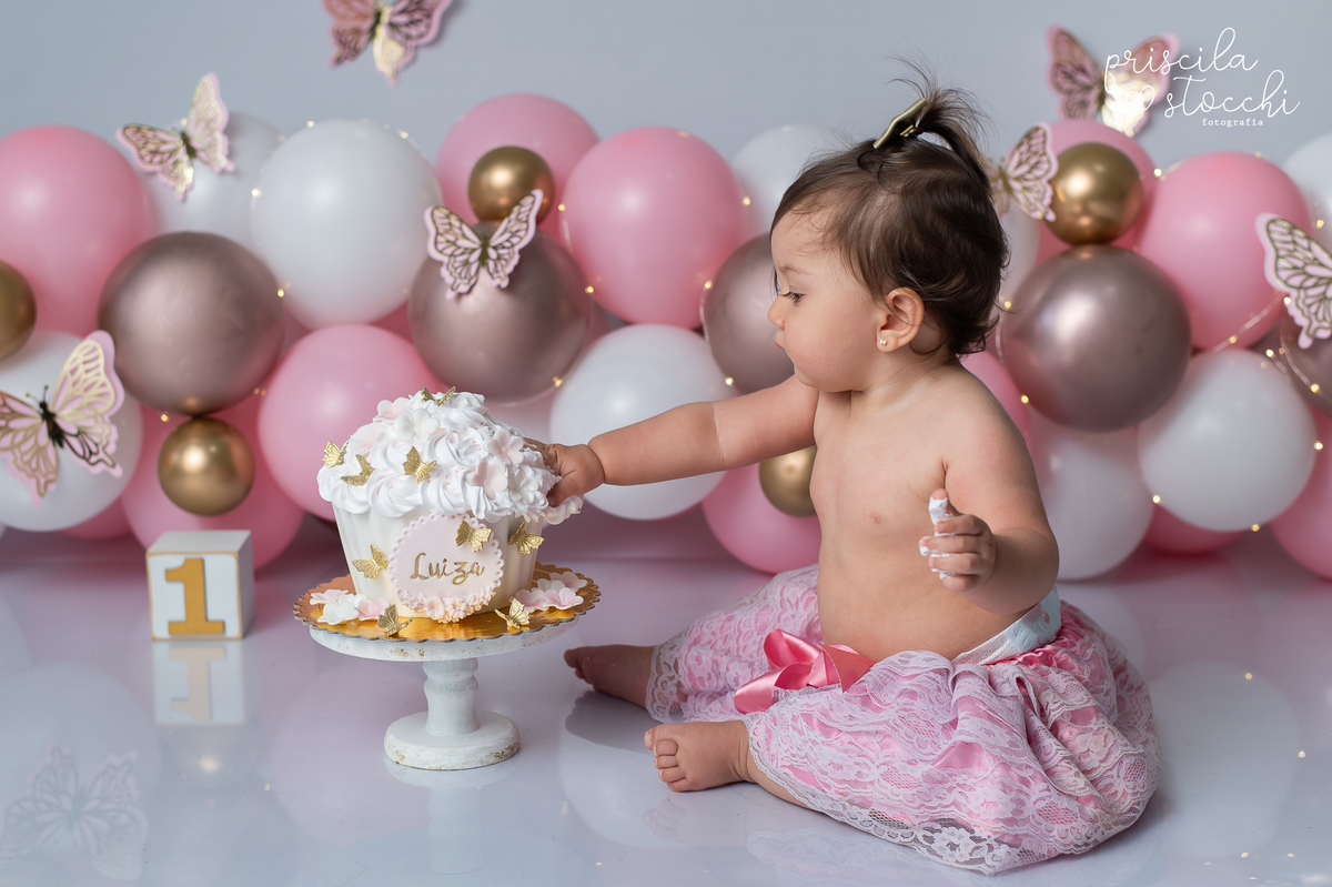 smash the cake 1 ano menina sp