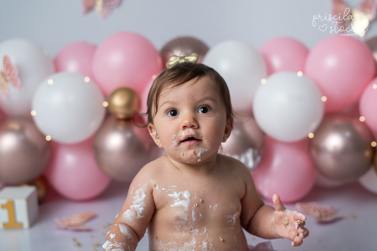 ensaio com bolo 1 ano menina sao paulo