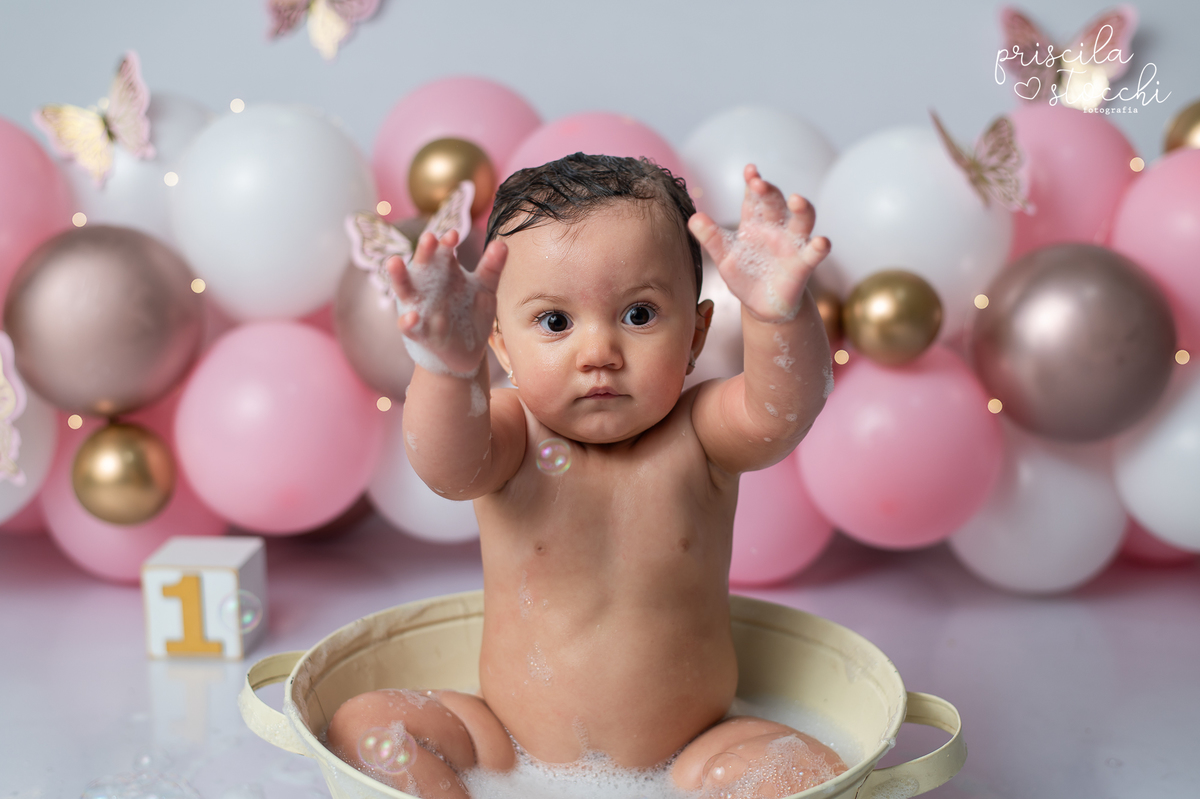 ensaio banho splash 1 ano smash the cake sp