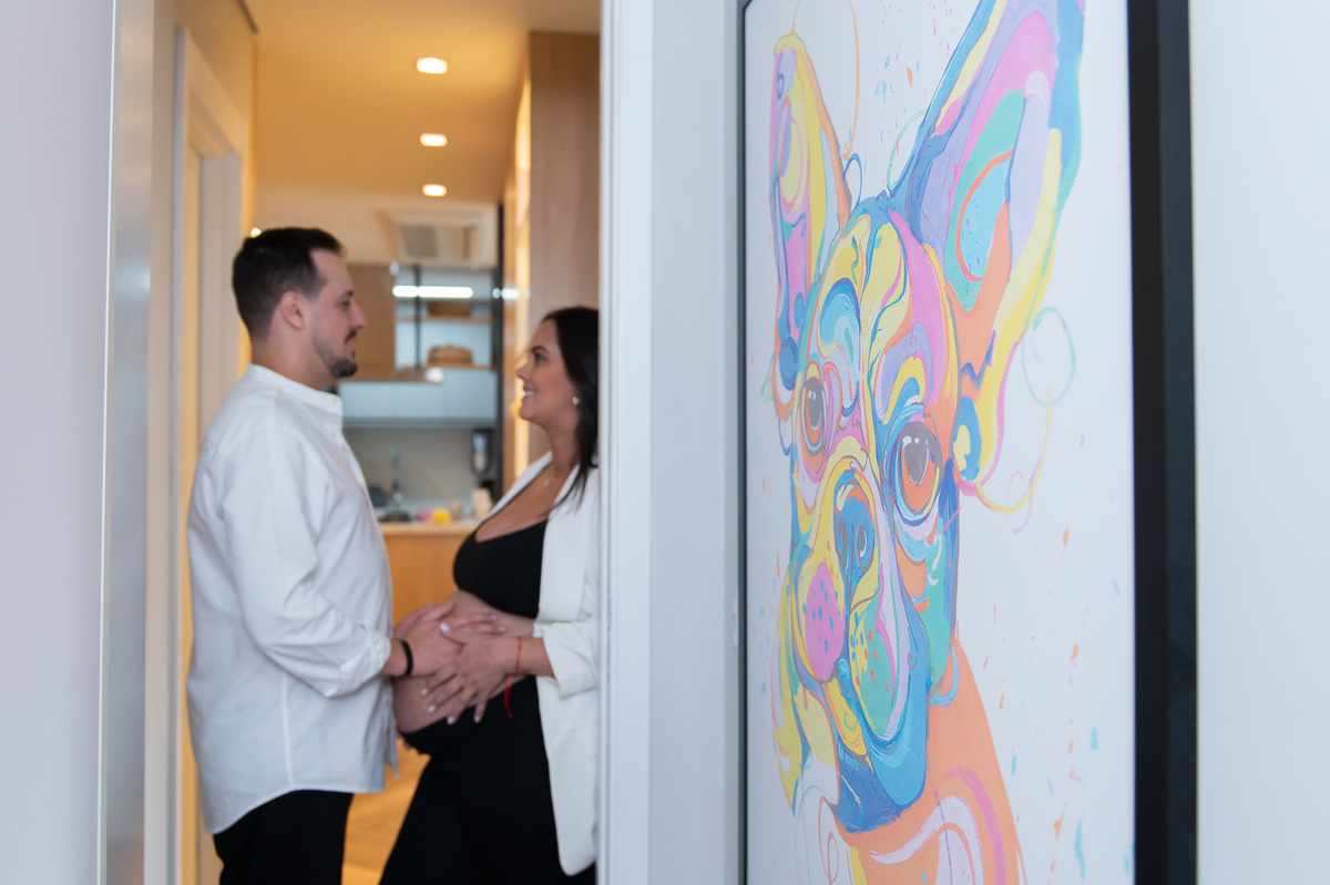 ensaio gestante casal em casa sp