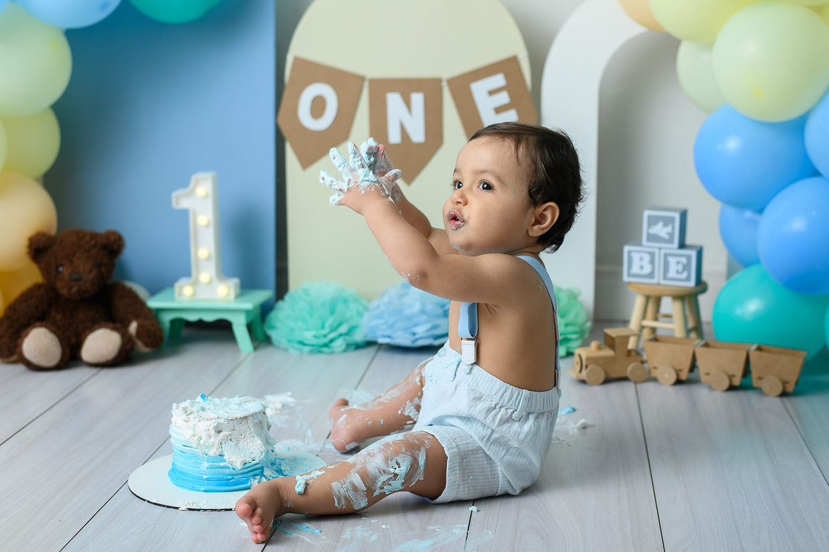 ensaio smash the cake menino são paulo estúdio