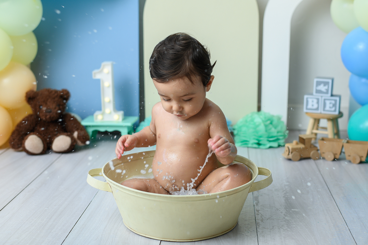 splash baby sessão de fotos smash the cake sp