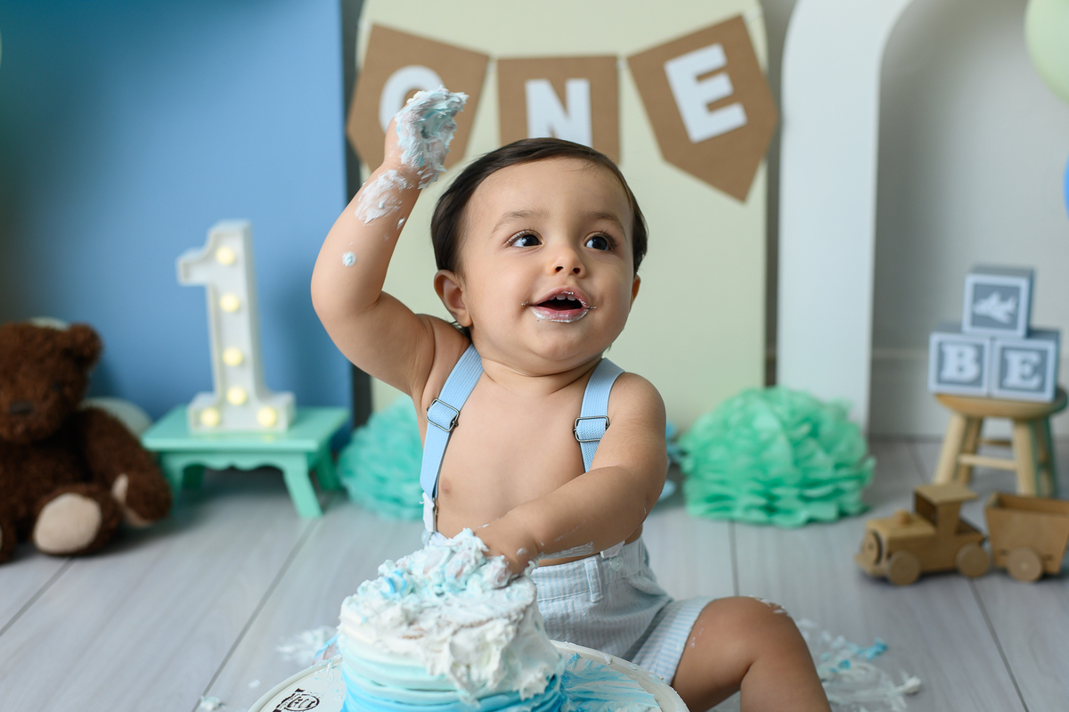smash the cake bebê 1 ano candy colors menino sp