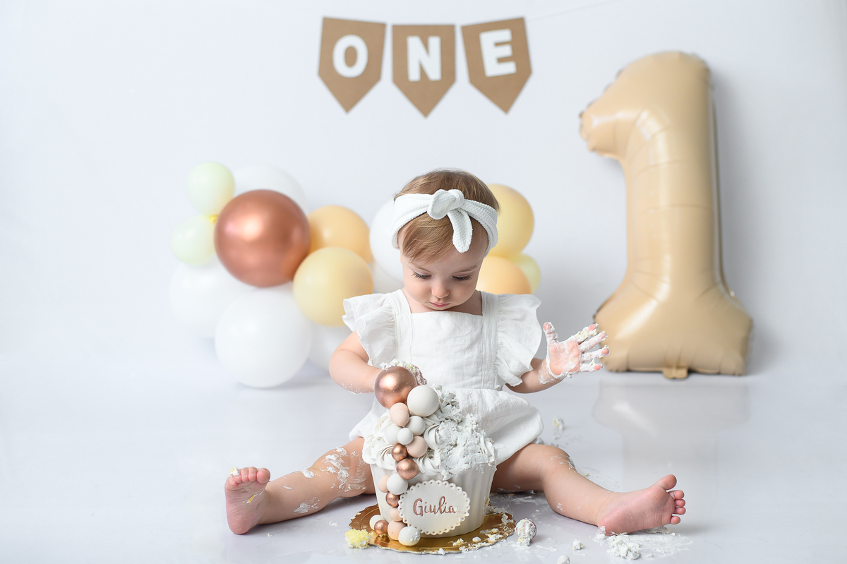 ensaio com bolo 1 ano estúdio zona sul sp
