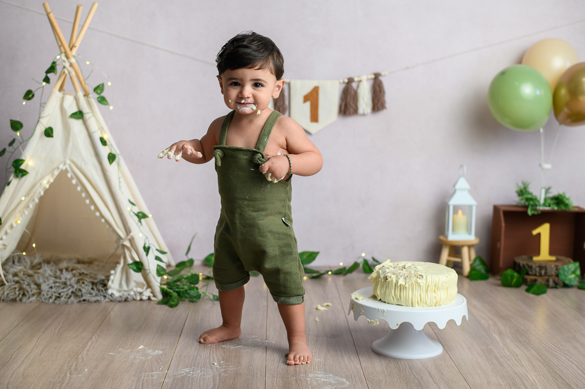 ensaio fotográfico 1 ano com bolo sp estúdio