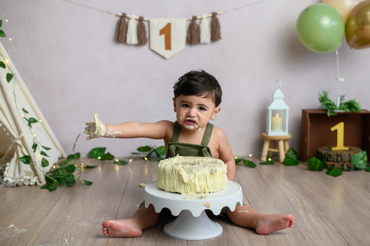 ensaio 1 ano com bolo estúdio sp zona sul
