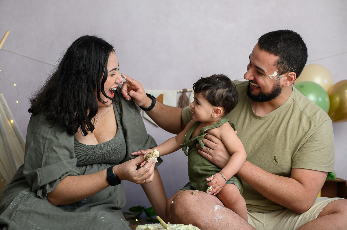 ensaio smash the cake em família 1 ano sp