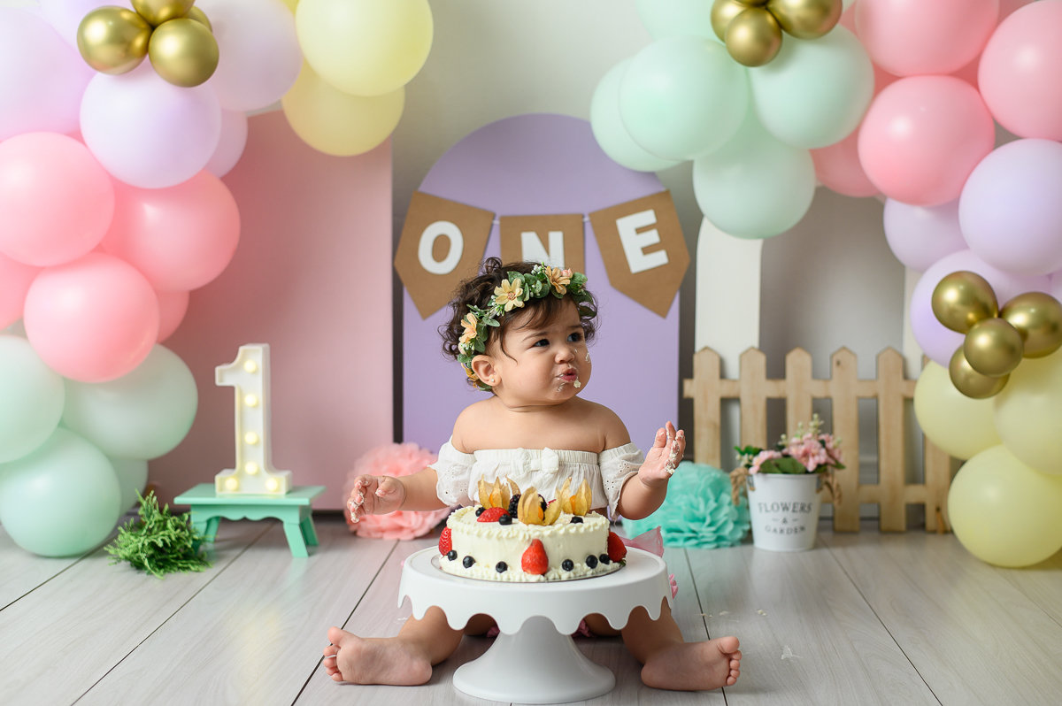 ensaio smash the cake menina estúdio são paulo