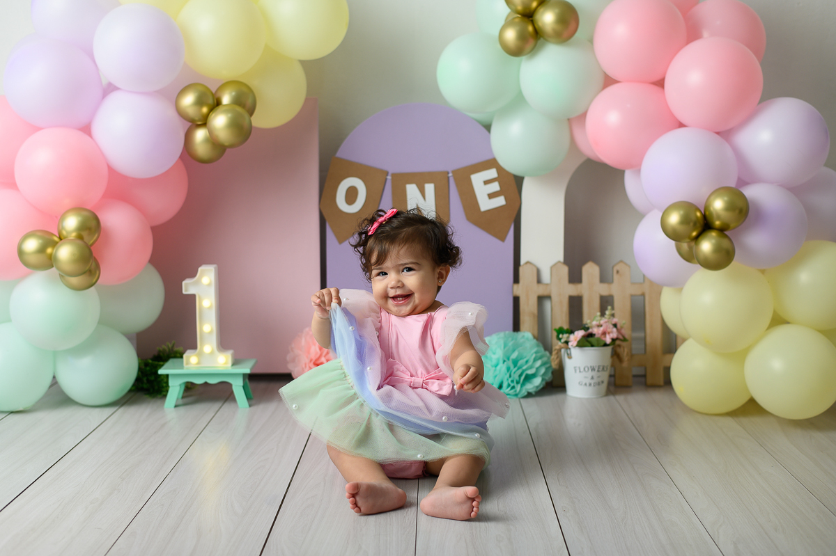 ensaio 1 ano menina estúdio sp