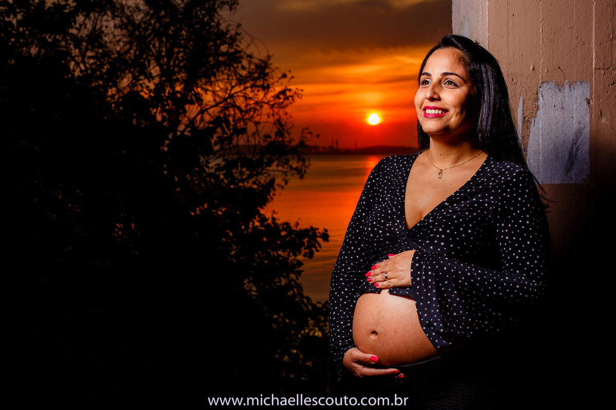 Por do sol na beira de Ipanema