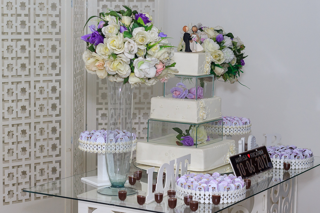detalhes da mesa de casamento feito em casa