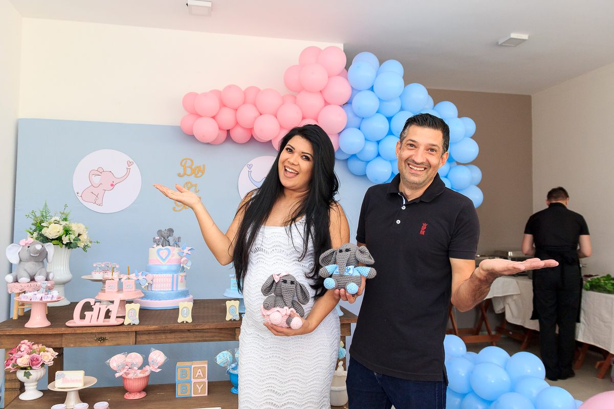 chá revelação casal duvida