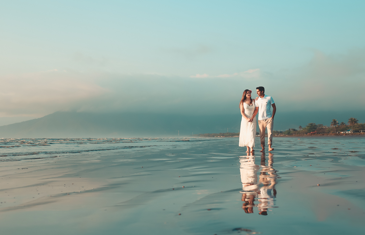 Ensaio Casal Caraguatatuba reflexo