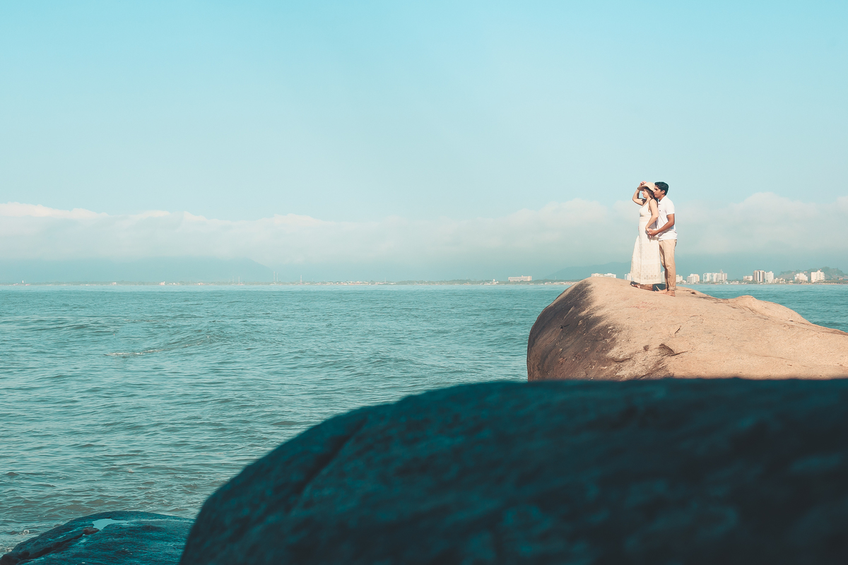 Ensaio Casal Caraguatatuba pedra jacaré