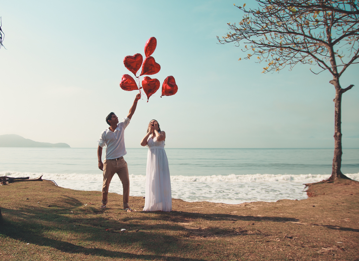 balões Ensaio Casal Caraguatatuba 