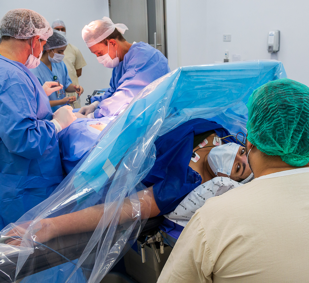 fotografia de parto cirurgia