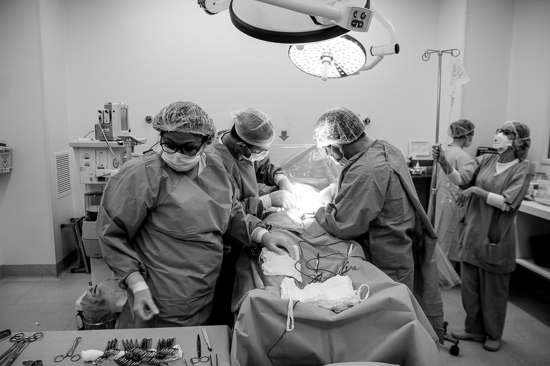 fotografia de parto equipe médica