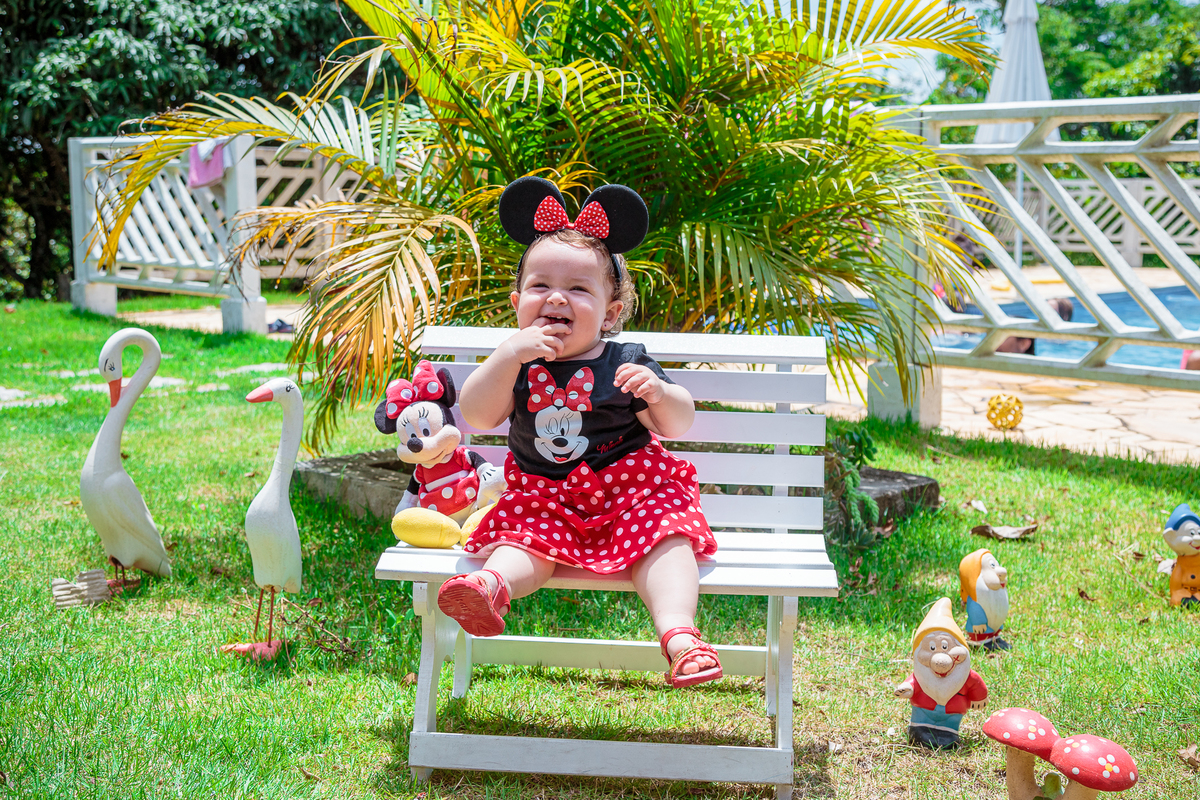 ensaio infantil tema minnie