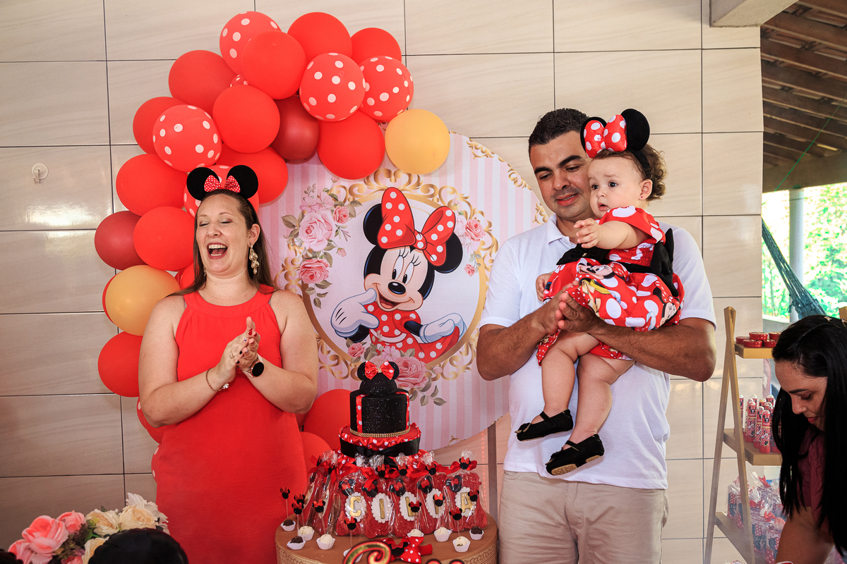 parabéns tema minnie