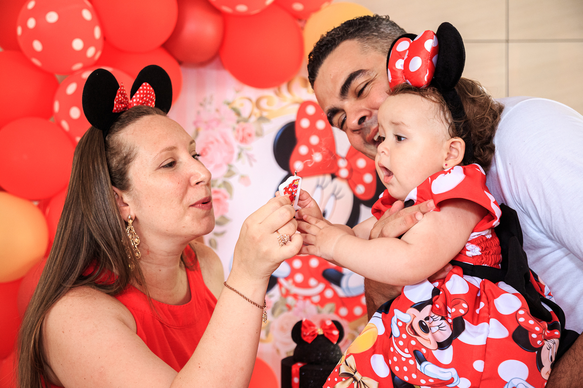 vela de aniversario tema minnie