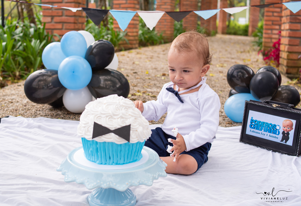 bolo smash the cake poderoso chefinho