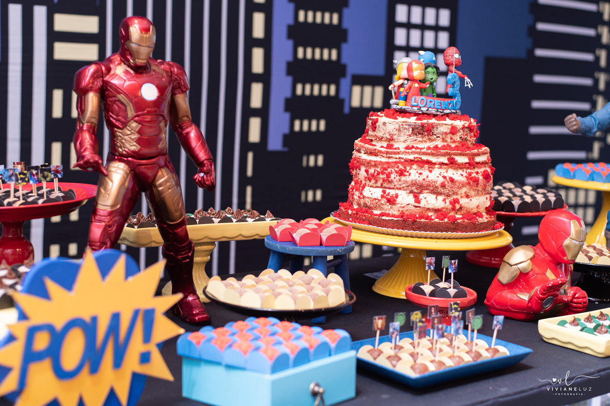 bolo de aniversario 3 anos tema vingadores