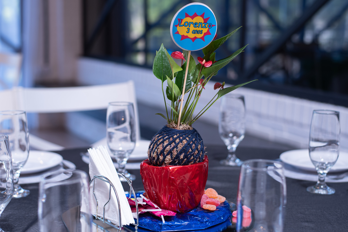 decoração de mesa tema vingadores