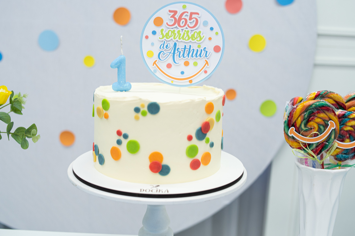 bolo de aniversario 1 aninho arthur 365 dias de alegrias