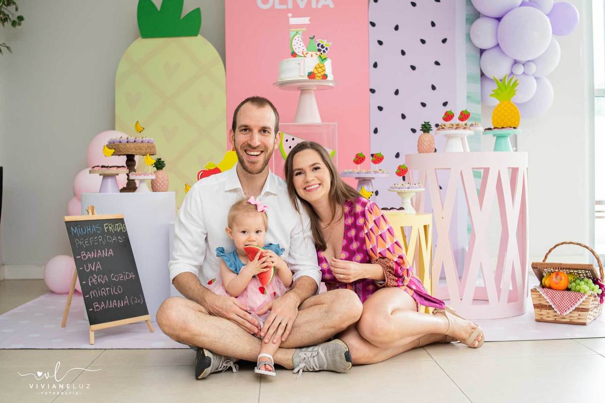 linda comemoração de 1 aninho da Olivia festa das frutinhas